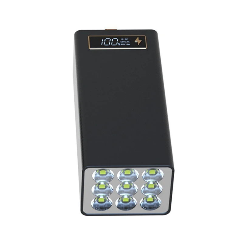 Portable DIY Power Bank Case For 21X18650 Batteries Portable External Battery Box For Mobile Phone Charging