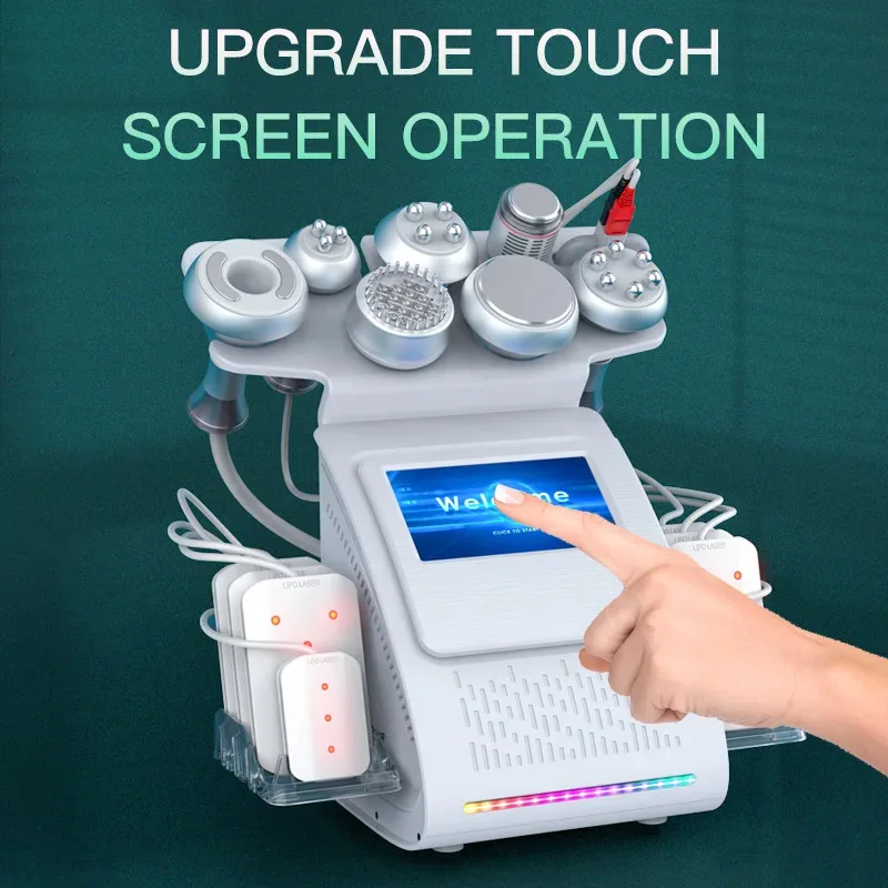 

2026 Newest Hot Selling 9 In 1 Vacuum Laser Radio Frequency RF 80K Lipo Slimming Ultrasonic Liposuction Cavitation Machine For S