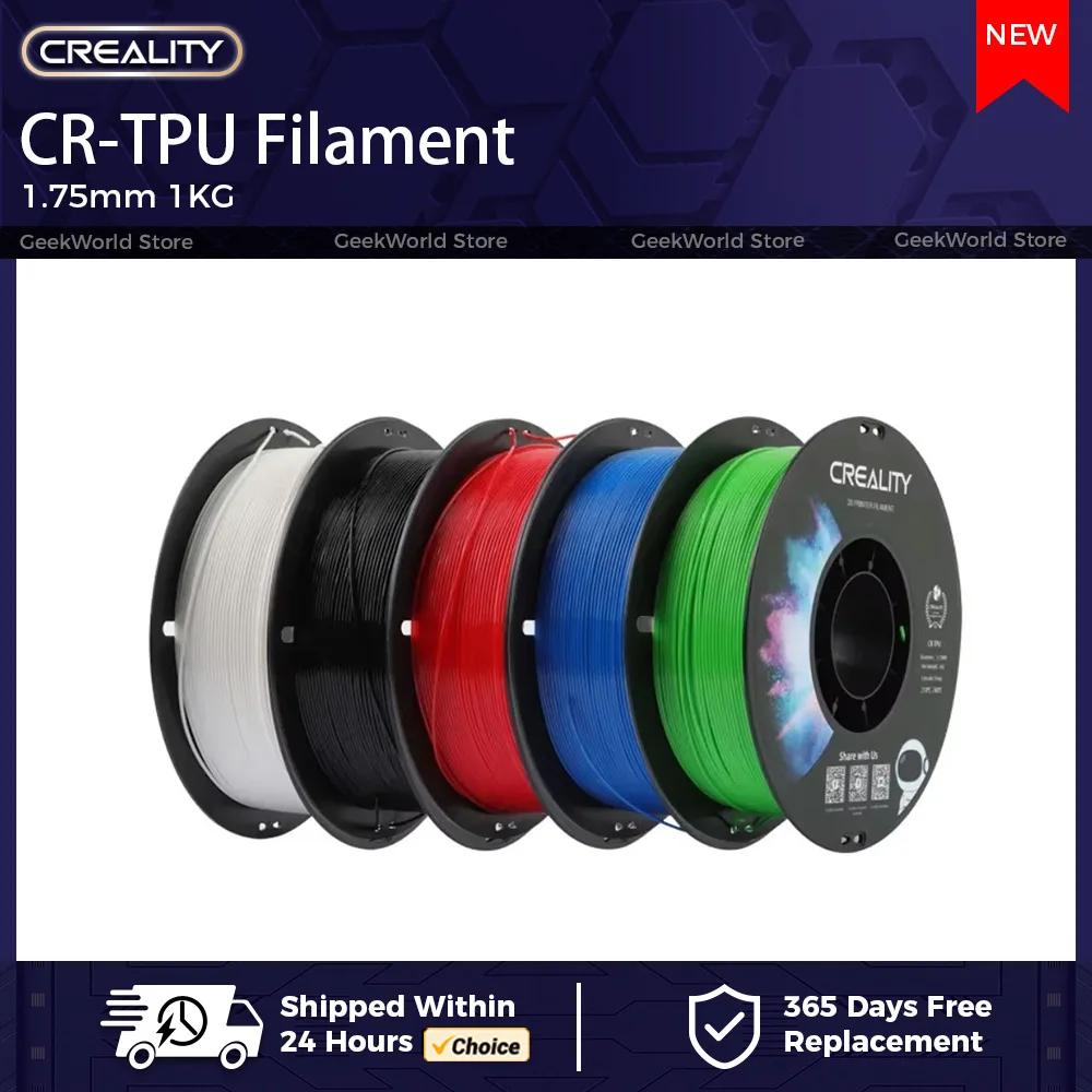 

CREALITY CR-TPU 1.75mm Filament 3D Printing High Resilience Soft Adhesive Material Environmental Protection Filament Diameter