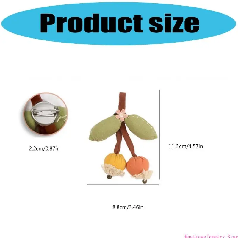 دبوس E1PE مستوحى من الفاكهة ومُحسِّن الزي متعدد الاستخدامات المُخيط يدويًا