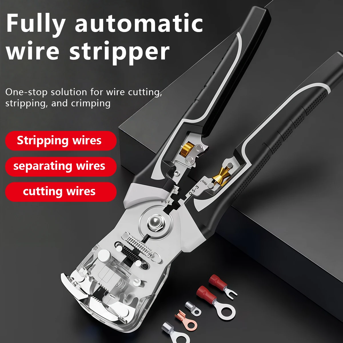 Crimper Cable Cutter Adjustable Automatic Wire Stripper Multifunctional Stripping Crimping Pliers Terminal Hand Tool