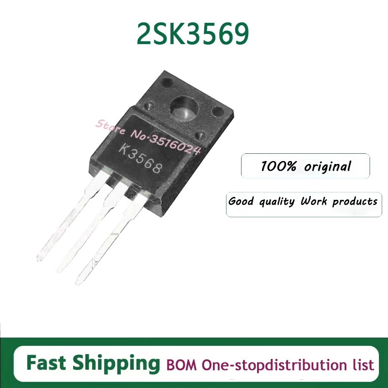 

10 шт./лот 2SK3569 K3569 TO-220F 600 В 10A 2SC2553 C2553 TO220 5A/500 В 100% новый