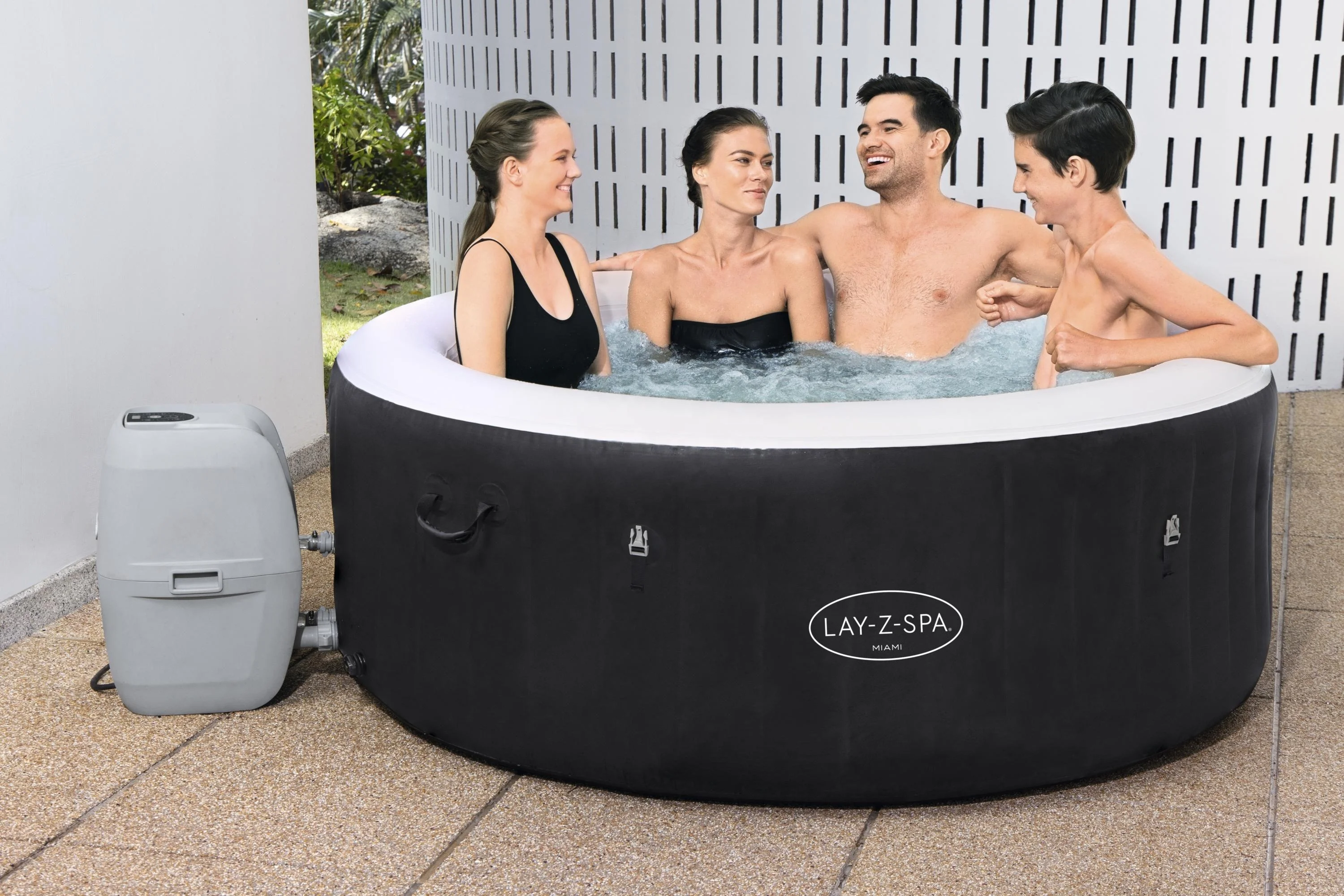 60001 Inflatable Miami Air Jet Hot Spa Tubs Outdoor Swim Warm Pool