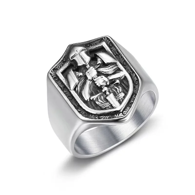 European and n new vintage rings, Stainless Steel Templar Knights Templar Crusades men\'s rings