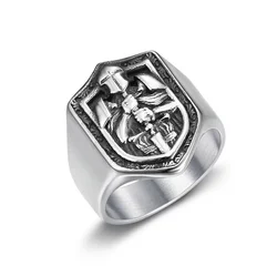 European and n new vintage rings, Stainless Steel Templar Knights Templar Crusades men's rings