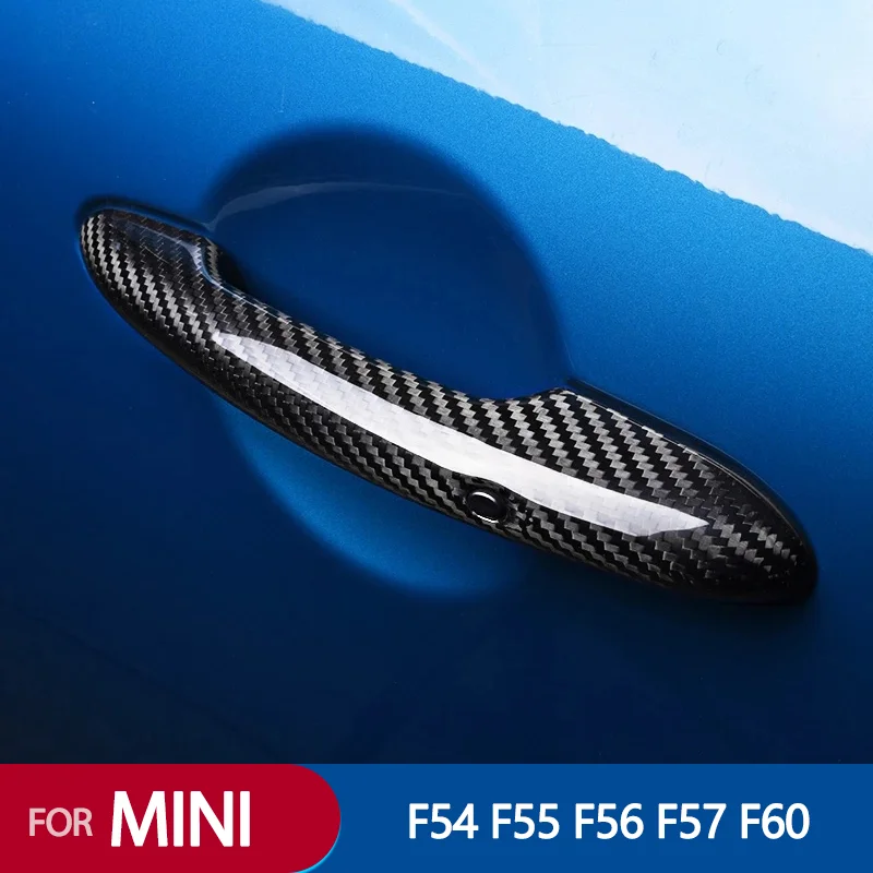 Carbon Fiber Car Door Handle Cover Trim For MINI COOPER F54 F55 F56 F57 F60 CLUBMAN COUNTRYMAN Exterior Sticker Accessories