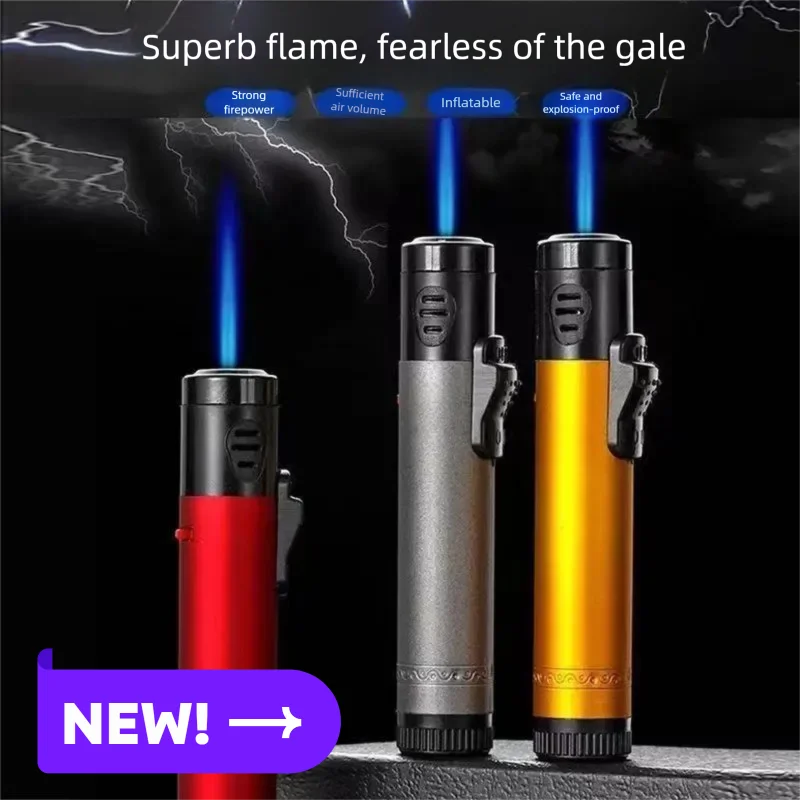 YRHJ-20， Metal, windproof, inflatable, direct flame, moxibustion, outdoor, welding gun, flame, gas, creativity, lighter