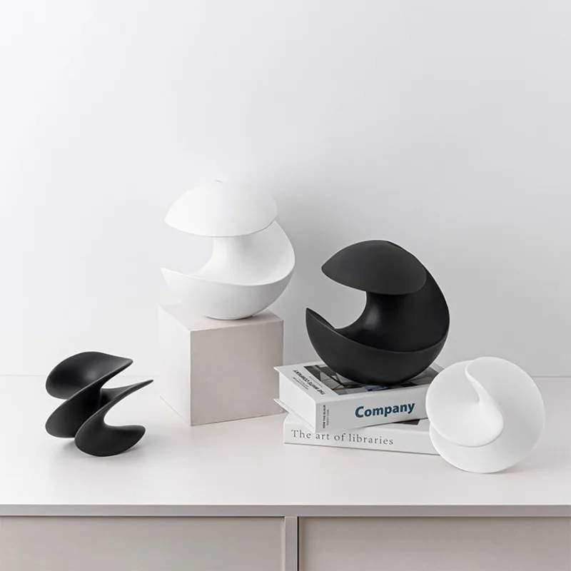 

Modern Nordic Simple Black and White Irregular Decorations Home Gifts Office Home Entrance Living Room Desktop Decoration