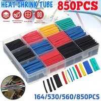 850Pcs/box 5 Color 12 Size 2:1 Polyolefin Shrinking Assorted Heat Shrink Tube Electric Wire Cable Insulated Sleeving Tubing Set