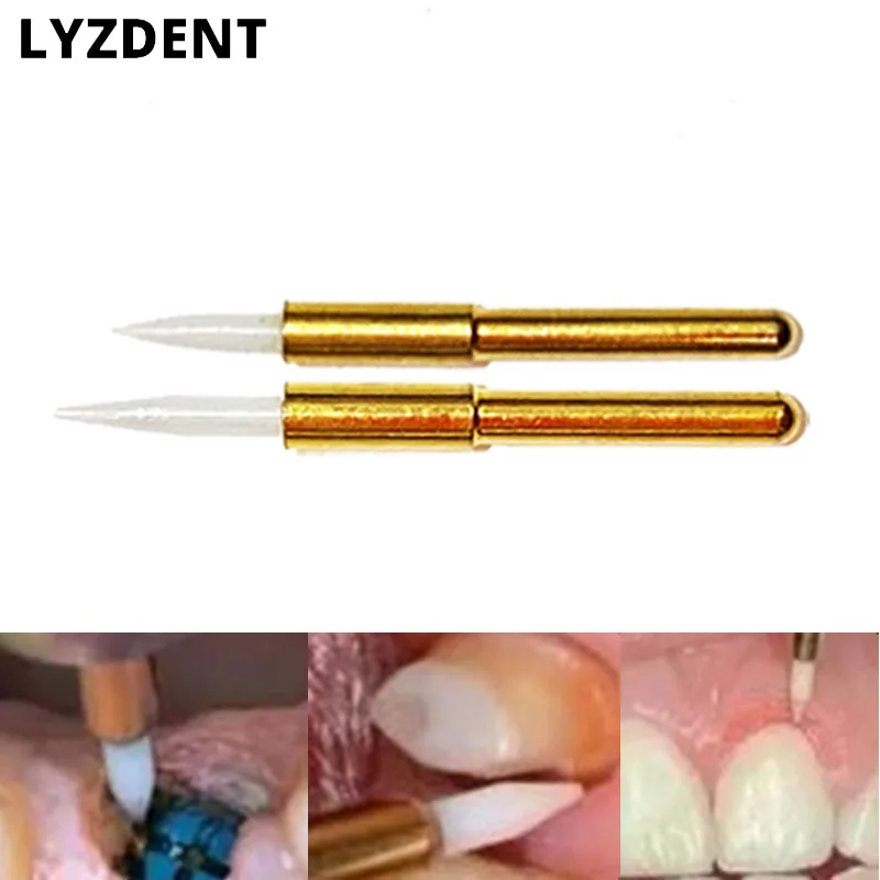 LYZDENT-recortador de tejido suave de cerámica para odontología, para retracción Gingival y corte de goma hiperplástica, punta de implante Dental de 21mm y 23mm