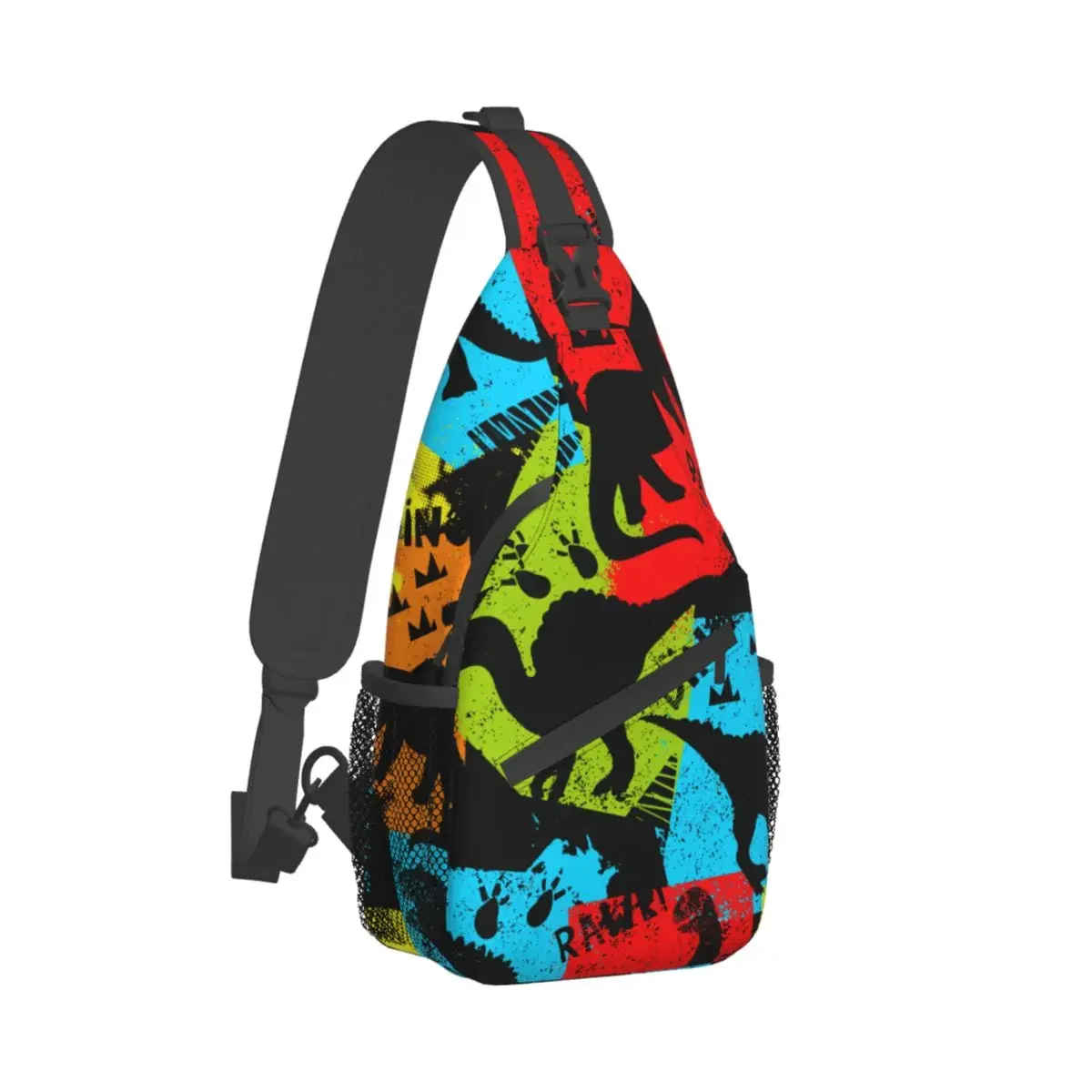 

Красочные мультяшные нагрудные сумки через плечо с карманами в виде динозавра, дорожная сумка-мессенджер, спортивная сумка через плечо для подростков, унисекс