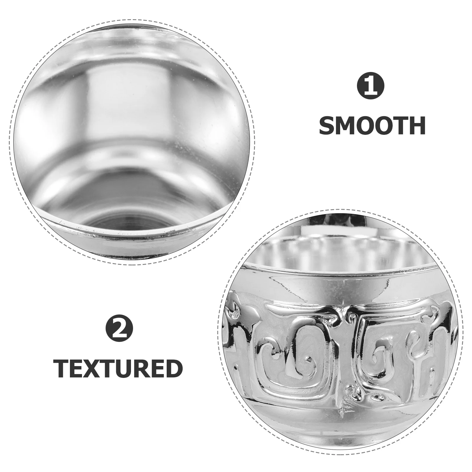 

Elegant Metal Wine Cup Exquisite Relief Design Easy Clean Home Hotel Restaurant Use Metal Liquor Cup Wine Cups