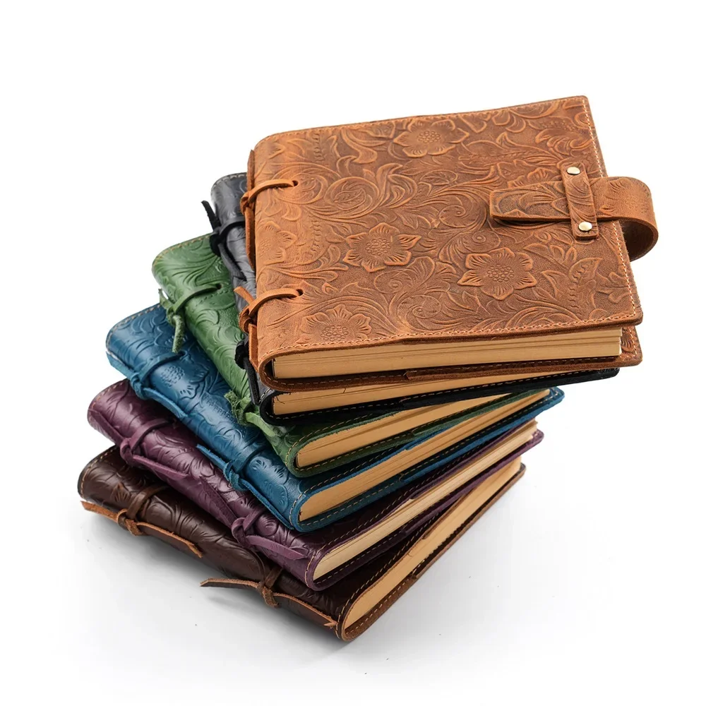 Real Leaather Notebook Vintage Sytle Journal 200 Pages Handmade Gift