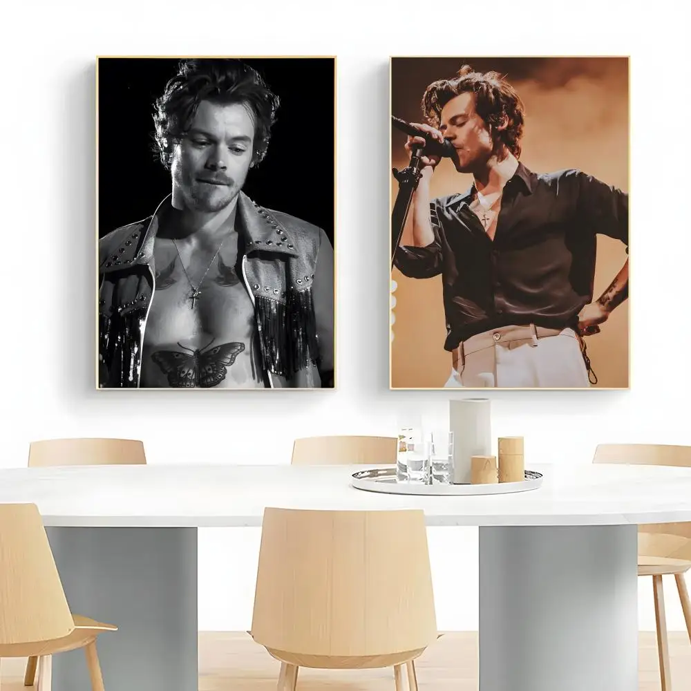 Famous Pop Iconic British Singer H-Harris Styles Poster Wall Art Print Poster Decorative Mural Home Decor Gift Unframed
