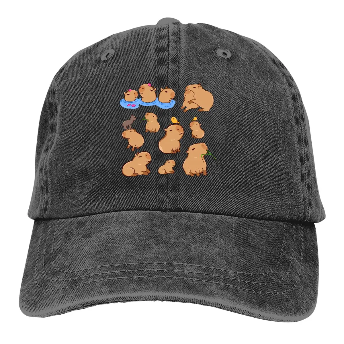 

Summer Cap Sun Visor Classic Hip Hop Caps Capybara Animal Cowboy Hat Peaked Hats