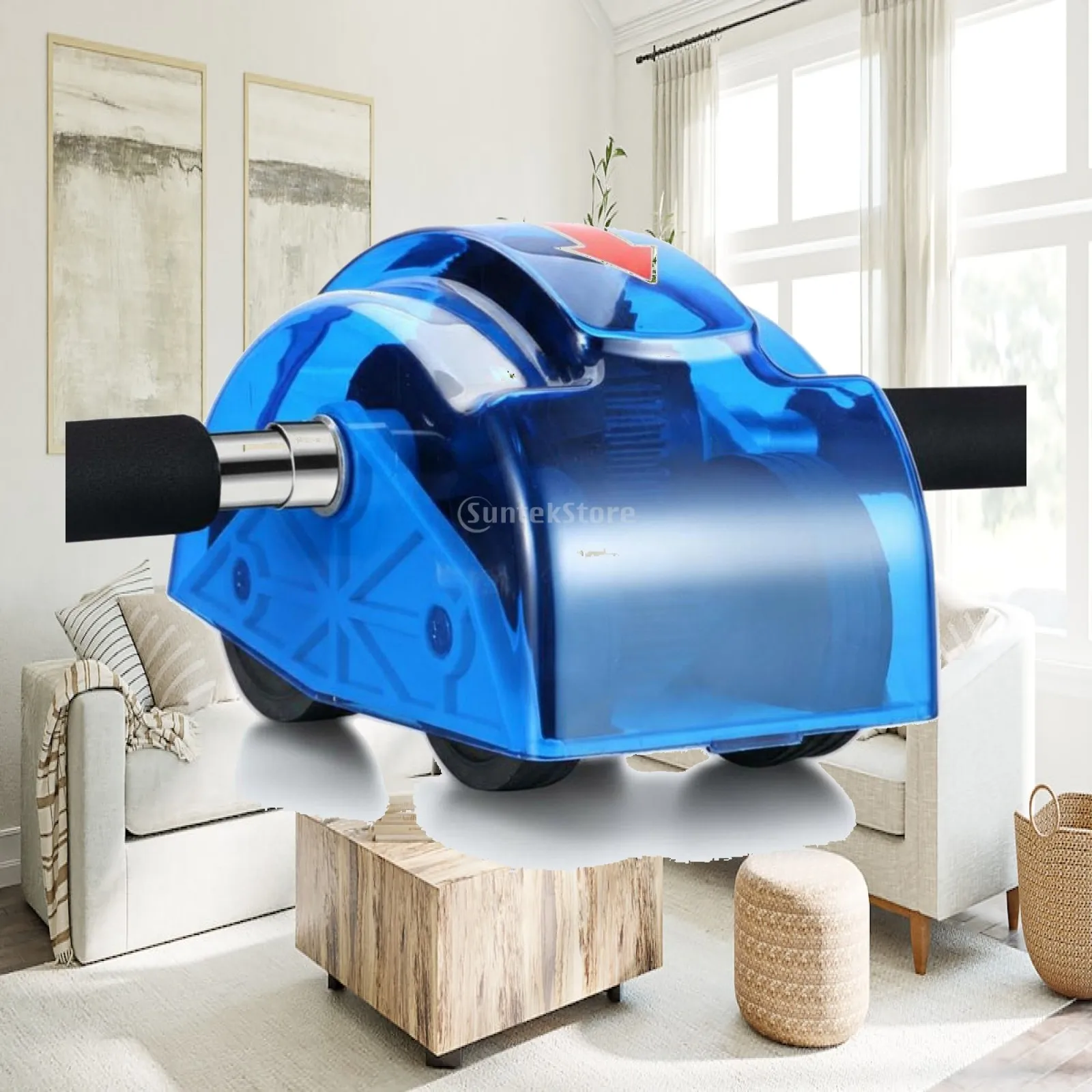 Abdominal Wheel Roller PVC Silent Fitness Equipment Ab Exercise Machine for Home Strength Workouts