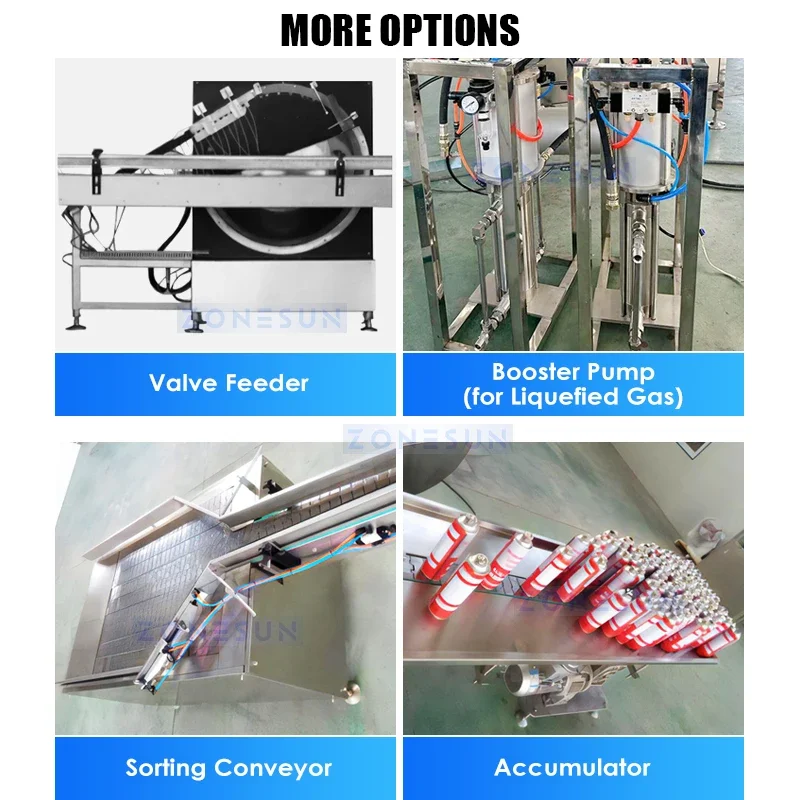 ZONESUN ZS-QW1600L Aerosol Can Filling Machine Aerosol Packaging Machine Spray Can Filling Machine Aerosol Canning System