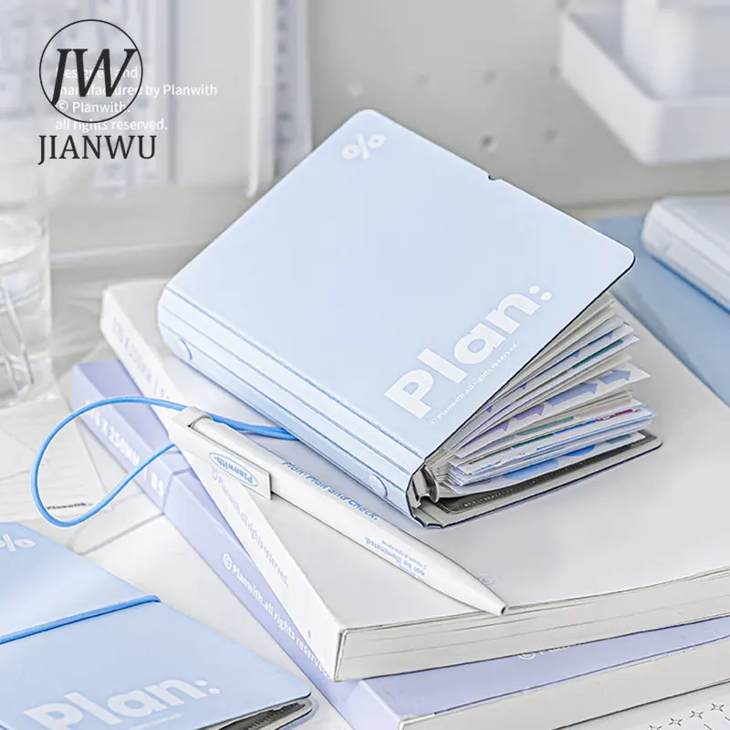 JIANWU 40 Pages/book Mini Portable Pocket Loose-leaf Book Binder Notebook Daily Book Creative Student Supplies Stationery
