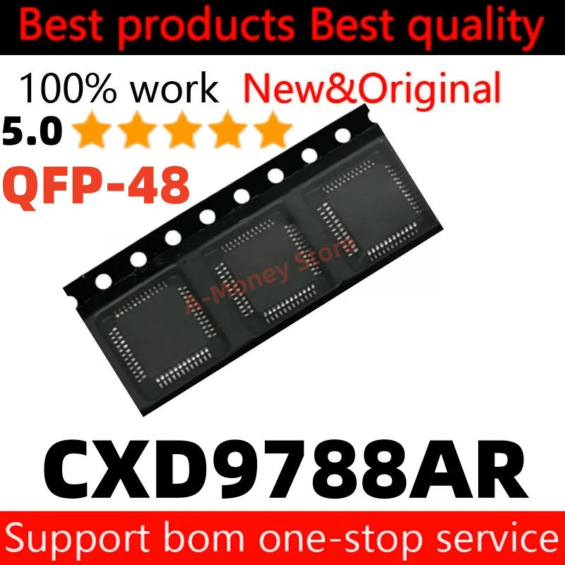

(5pcs) CXD9788 CXD9788AR QFP-48