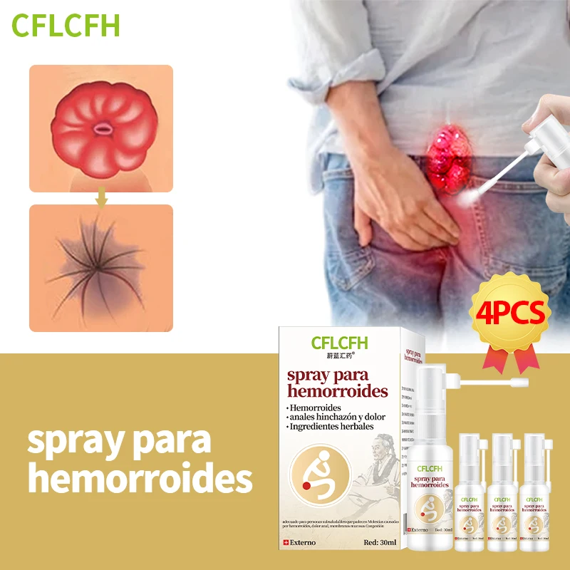 

Hemorrhoids Treatment Hua Tuo Spray Intemal External Piles Pain Anal Fissure Hemorrhoid Removal Medicine Spanish 2/4bottles