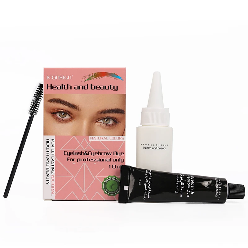 Groothandel Iconsign Wimper Dye Brow Tint Kit Professionele 15 Minuten Snelle Dye Brow Mascara Houden Gekleurde 2-3 Maanden make-Up Tool