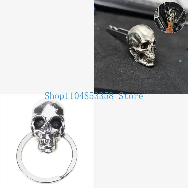

652F Creative Skull Design Accessory Skull Keychain for Individualistic Ride
