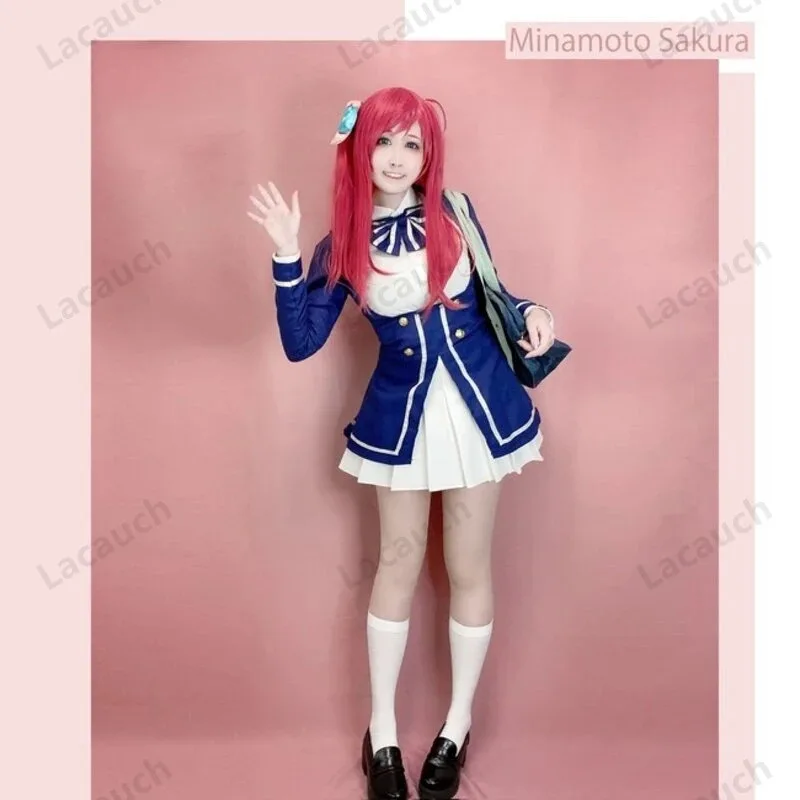 أنيمي زومبي لاند ساغا تأثيري ساكورا ميناموتو المرأة لوليتا فستان الباروكات موحدة أزياء الهالوين5;c,8'z,6.k;