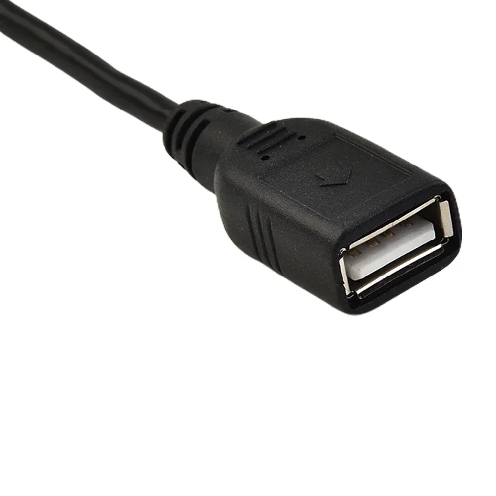 2 Pcs Car USB Extension Cable Adapter(4Pin+6Pin ) Car Radio Stereo Black 75CM Interior Connector Accessories