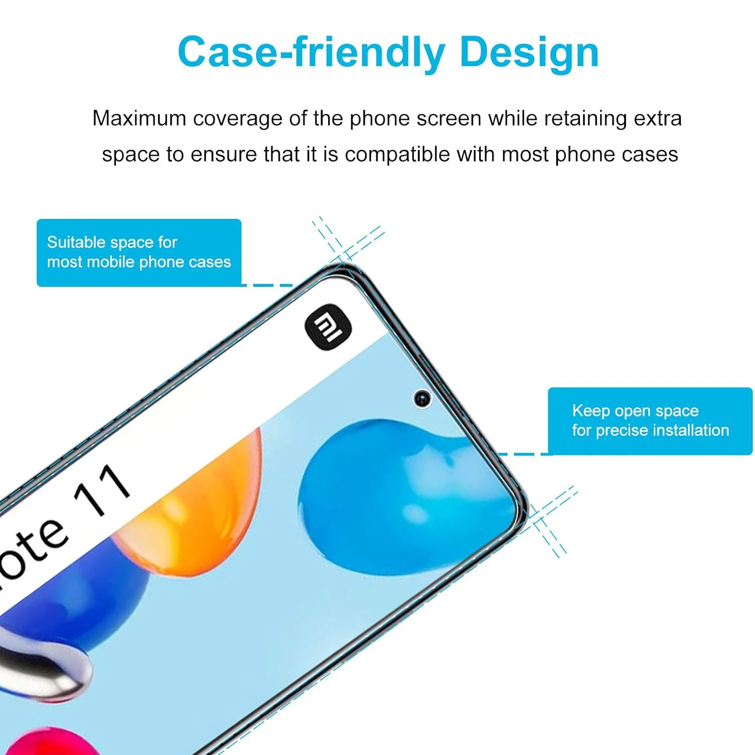 Für Xiaomi Redmi Note 11 / Note 11 4G Displayschutzfolie aus gehärtetem Glas – Detail 3