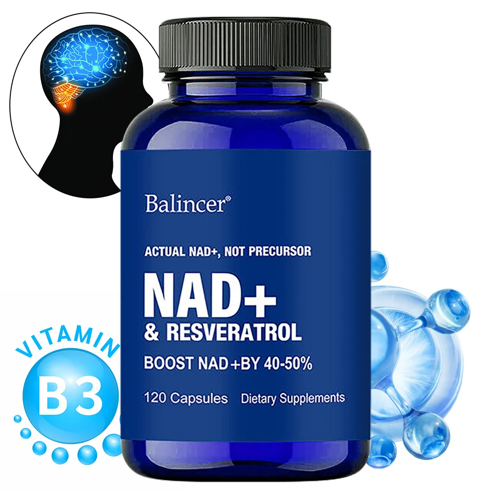 Resveratrol NAD+ Supplement - Support Cellular Health, Stamina & Healthy Aging, Supports DNA Repair and Healthy Metabolism