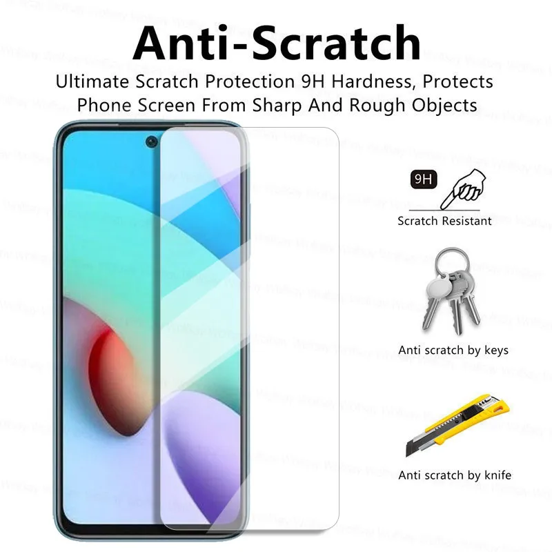 9H Screen Protector For Redmi 10 Glass For Redmi 10 9T 9A 9C 9 Tempered Glass Protective Camera Lens Film For Redmi 10 9T 9A 9 