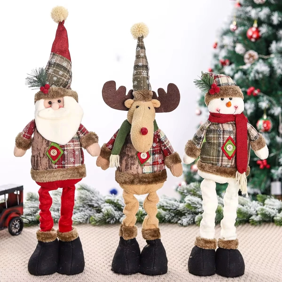 Telescopic Christmas Doll Merry Christmas Decorations For Home 2024 Christmas Ornament Xmas Navidad Noel Gifts New Year 2025