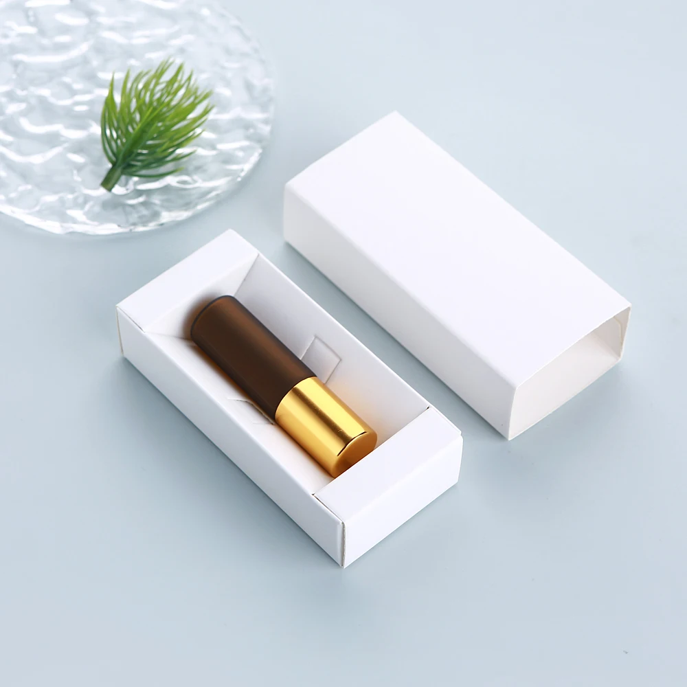 50/80個 5ml 絶妙なつや消しブラウンガラス香水ローラー、正確な用量、スムーズなローリング、ボックス付き旅行用詰め替えボトル