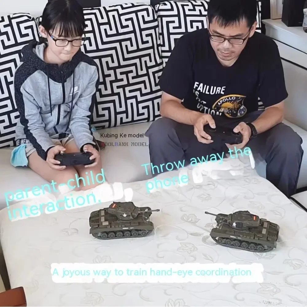 Henglong-tanque de combate con control remoto, modelo de simulación de combate inalámbrico Sherman americano para dos personas, regalo para niños, nuevo