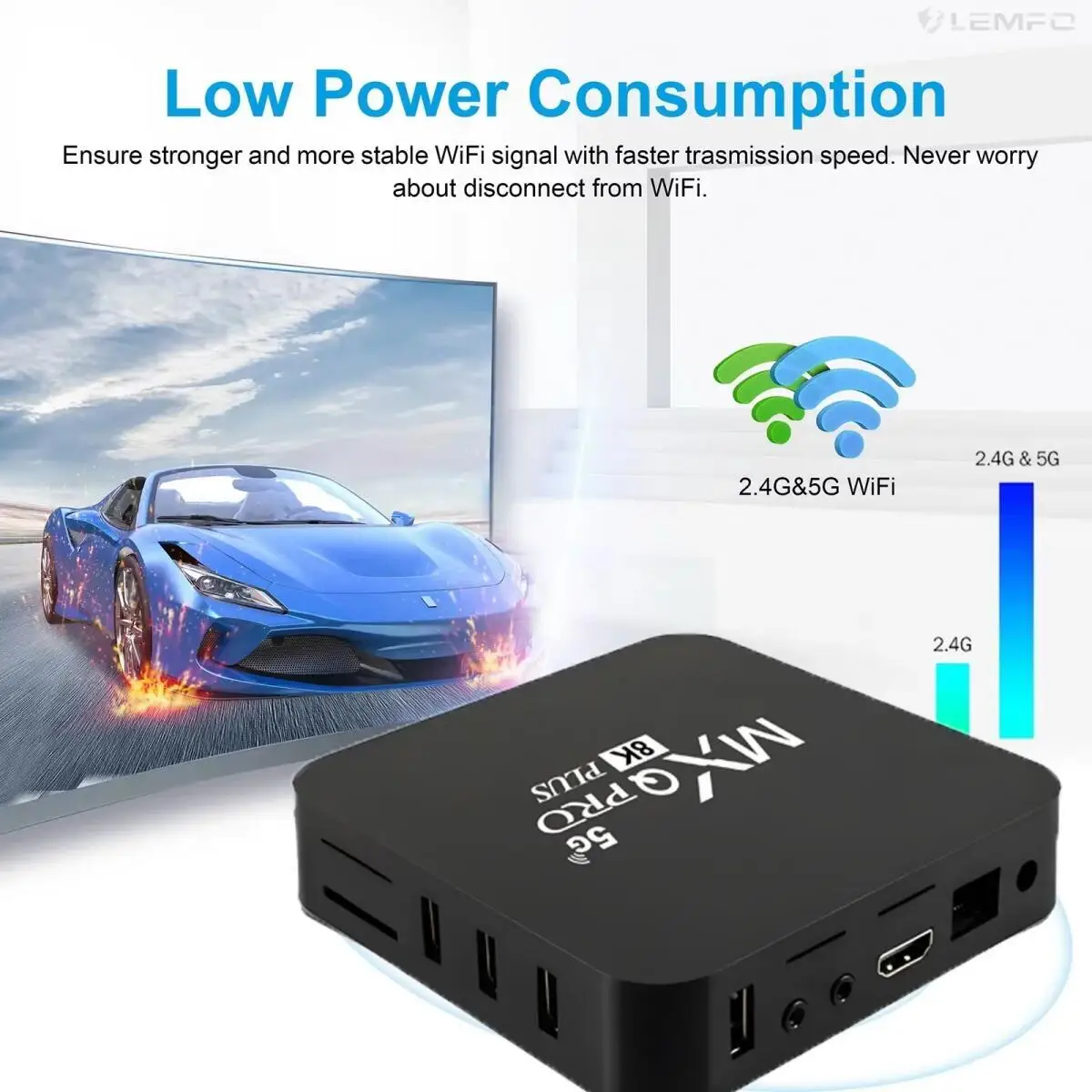 2025 MXQ Pro Smart TV Box Android 12 H3 8K HD 3D Video Home Theater 2.4G&5G H.265 Support Screen Projection TV Set Top Box