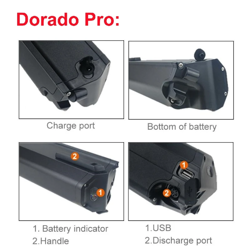 Reention Dorado ID Pro 36V Ebike Battery 13Ah 15Ah 17.5Ah E-bike Frame AKKU 10.4Ah 12.8Ah 14Ah with Charger