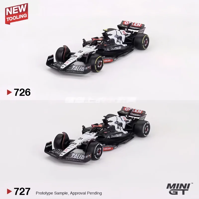 1-64スケール-f1レーシングカー-726-727-f1-リトルレッドブル-アルファトーリ-at04-合金ミニチュアシミュレーションカーモデル、大人の装飾品、男の子のおもちゃ