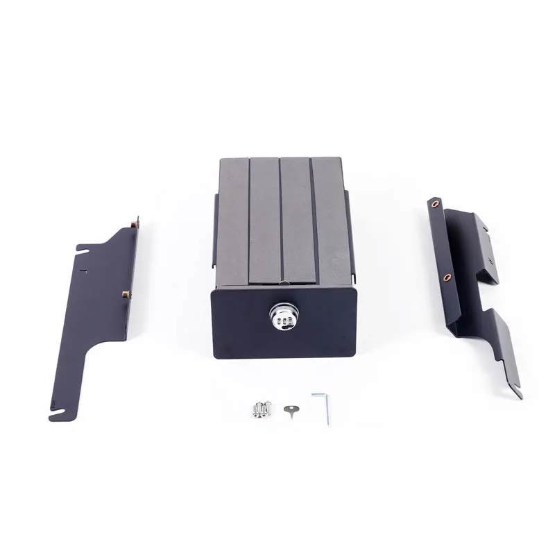 For Toyota LC71 LC76 LC79 2007+Carbon Steel+Aluminum Alloy Car Driver's Seat Drawer Safe Privacy Protection Car Accessories