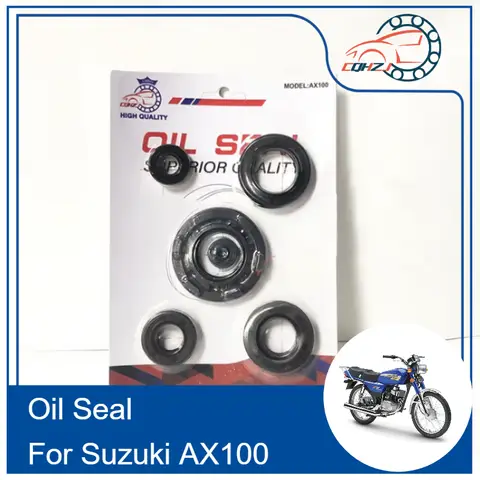 CQHZJ Motorcycle AX100 Full Complete Engine Oil Seal Rubber Gear Shaft Seal For Suzuki AX100 2 Stroke 100cc Engine Parts