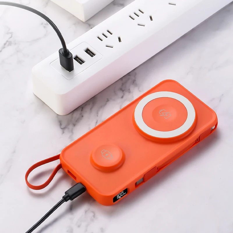 بنك طاقة لاسلكي مغناطيسي بقدرة 30000 مللي أمبير في الساعة مع كابل لساعة أبل، بطارية خارجية محمولة سريعة الشحن لهاتف آيفون 16 وسامسونج #5