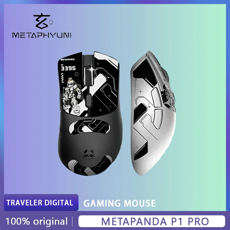 

Metapanda P1 Pro Wireless Mouse Nordic 52840 PAW3395 3-mode Ergonomics 4K Sensor Chip 500mAh Customize FPS PC Office Accessories