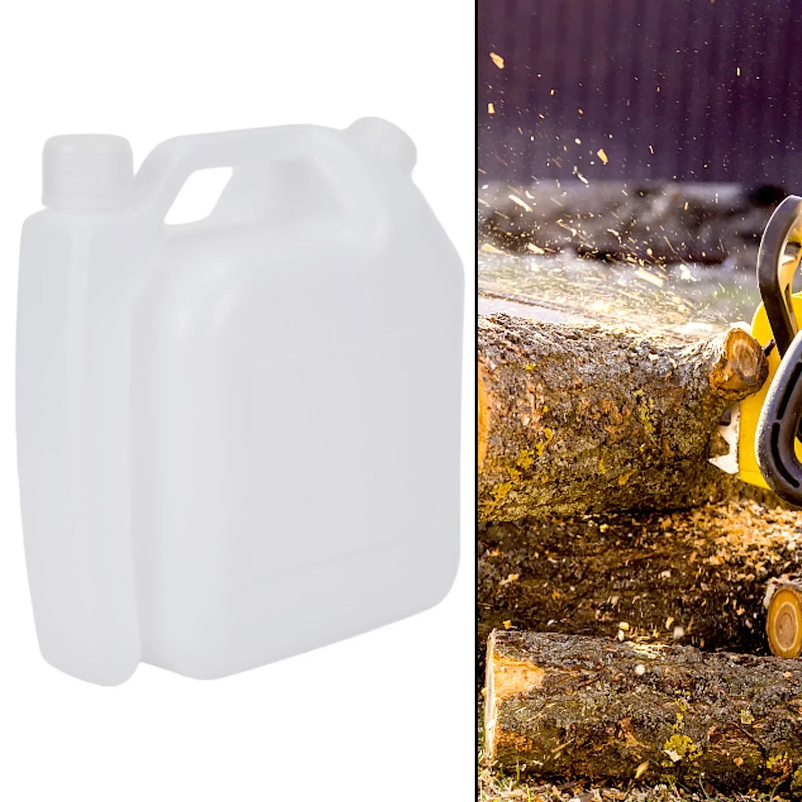 1.5L Litre 2-Stroke Petrol Fuel Oil Mixing Bottle Tank For Trimmer Chainsaw Separate Filling Points For Petrol And Oil