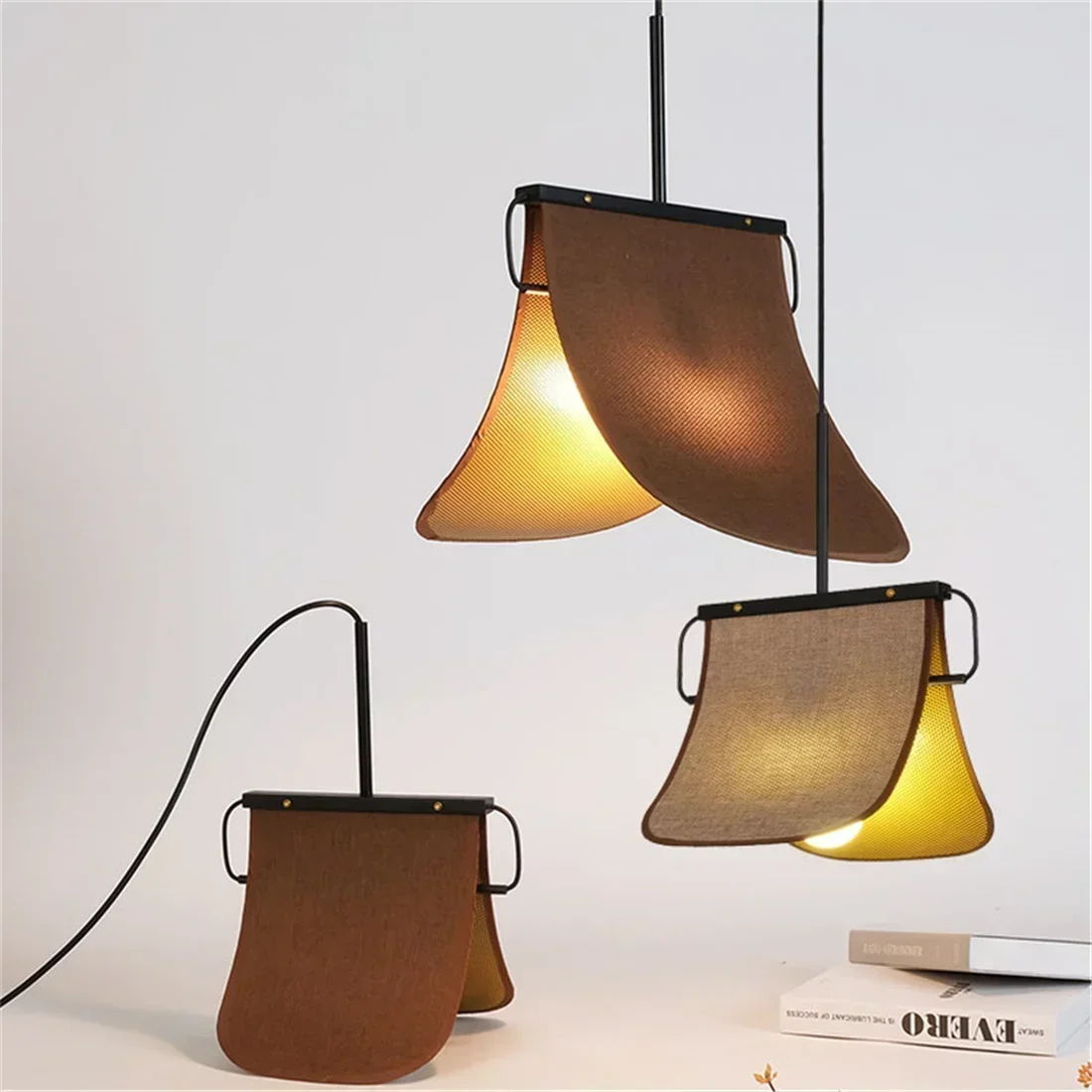 

Современная коричневая книга, светодиодная люстра для спальни, кухни, кофе, подвесной светильник, подвесные светильники для украшения дома, внутреннее освещение