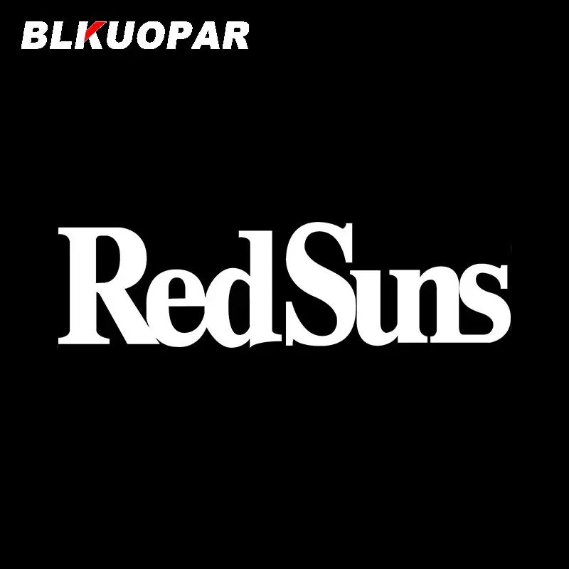 BLKUOPAR Redsuns Car Sticker Waterproof Simple Sunscreen Occlusion Scratch Vinyl Decals Die Cut Creative Windshield JDM Decor