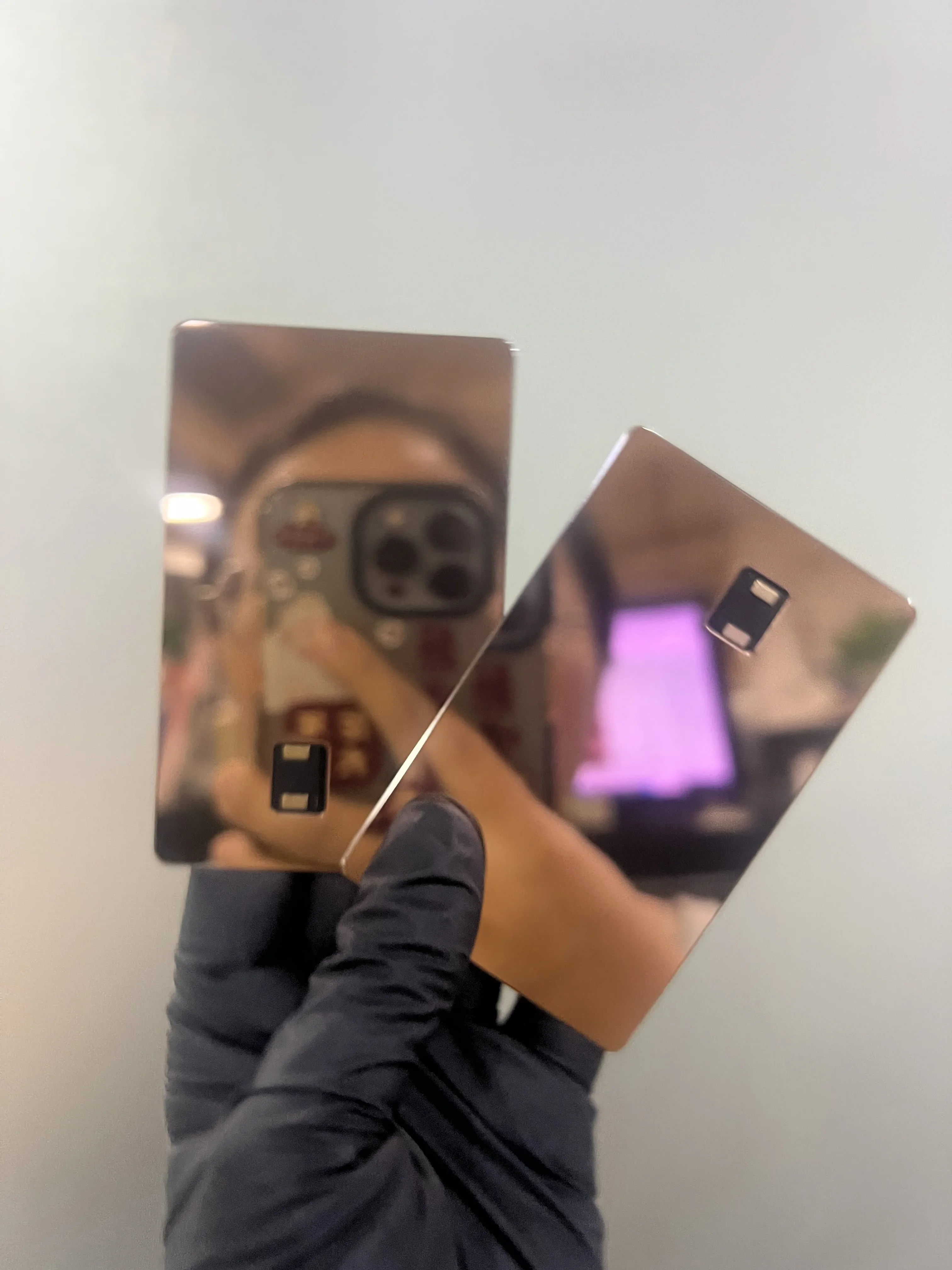 Custom Engraving Dual Interface Metal Credit Card With NFC Antenna Embedded for Payment