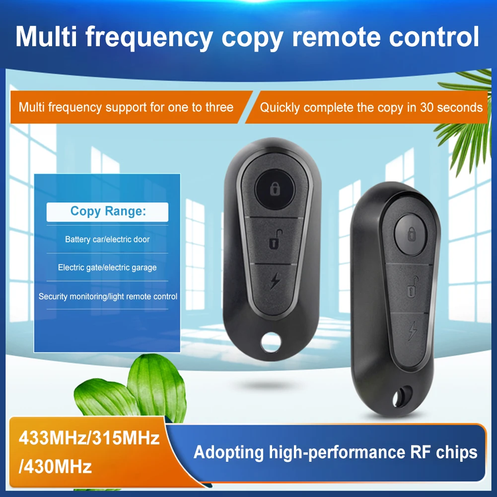 وحدة تحكم عن بعد لاسلكية لبوابة المرآب ، فتحت الباب ، الناسخ ، ثلاثي التردد استنساخ ، استنساخ ، 433 MHz ، 315 MHz ، 430 MHz ، 1-2 قطعة