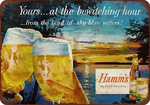 Custom Kraze 1955 Hamm's Beer Bewitching Vintage Look Reproduction Metal Sign