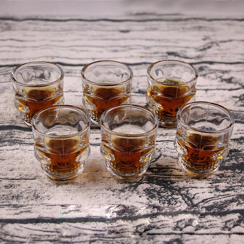 Gobelet tête de mort créatif, verre à whisky, fête amusante, vin, bière, tasse à boire, bar, verres transparents pour certifiée, mode, 50 ml, 80 ml, 150 ml, 3000ml