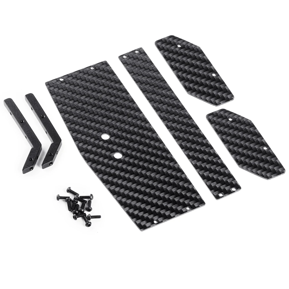 TRINOOD Carbon Fiber&Aluminum Alloy Tail Wing Rear Wing Spoiler for LO-SI Mini-B 1/16 Buggy RC Crawler Car Upgrade Parts