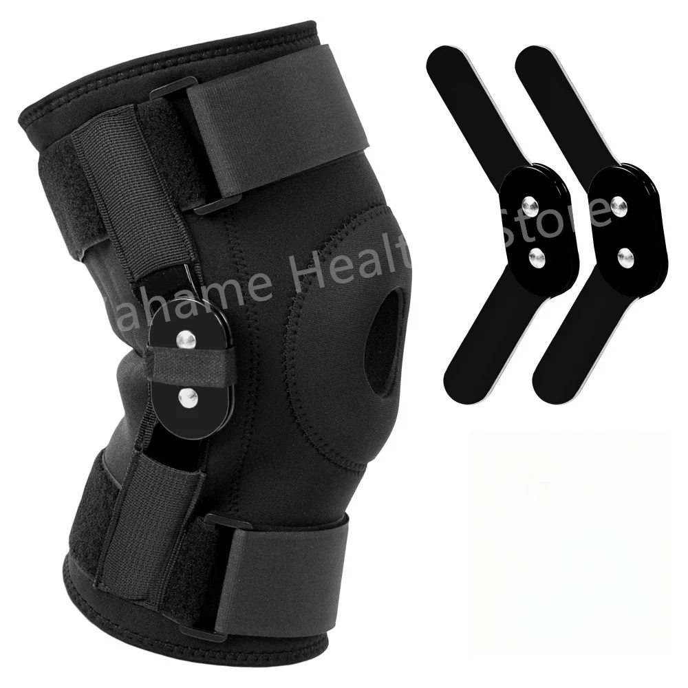 

1PC Hinged Knee Brace with Side Stabilizers Adjustable Knee Pad Support for Arthritis Pain Relief Meniscus Tear Injury Recovery